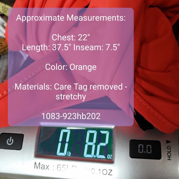 Forever 21 Plus size **1X/2X** (no tag) Orange Stretchy Romper AS IS - Picture 4 of 6